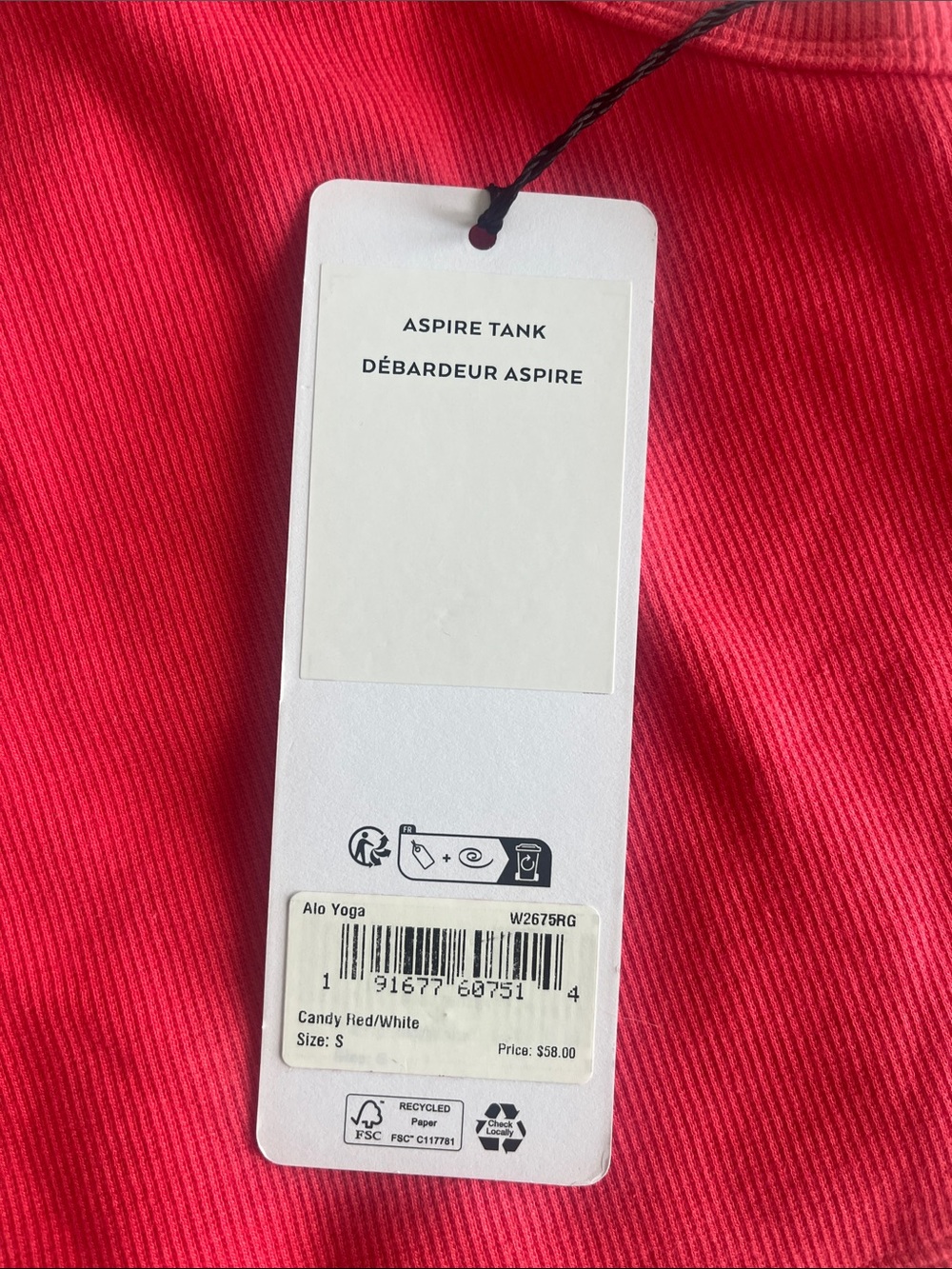 ALO Yoga Aspire Tank - Candy Red - Picture 2 of 4
